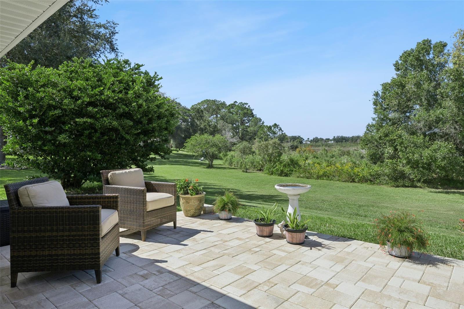 Paver patio in the rear