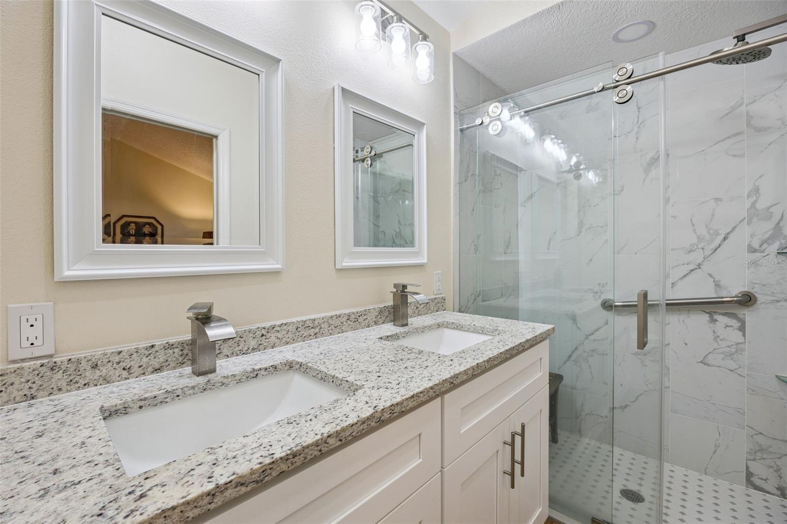 New vanity and shower