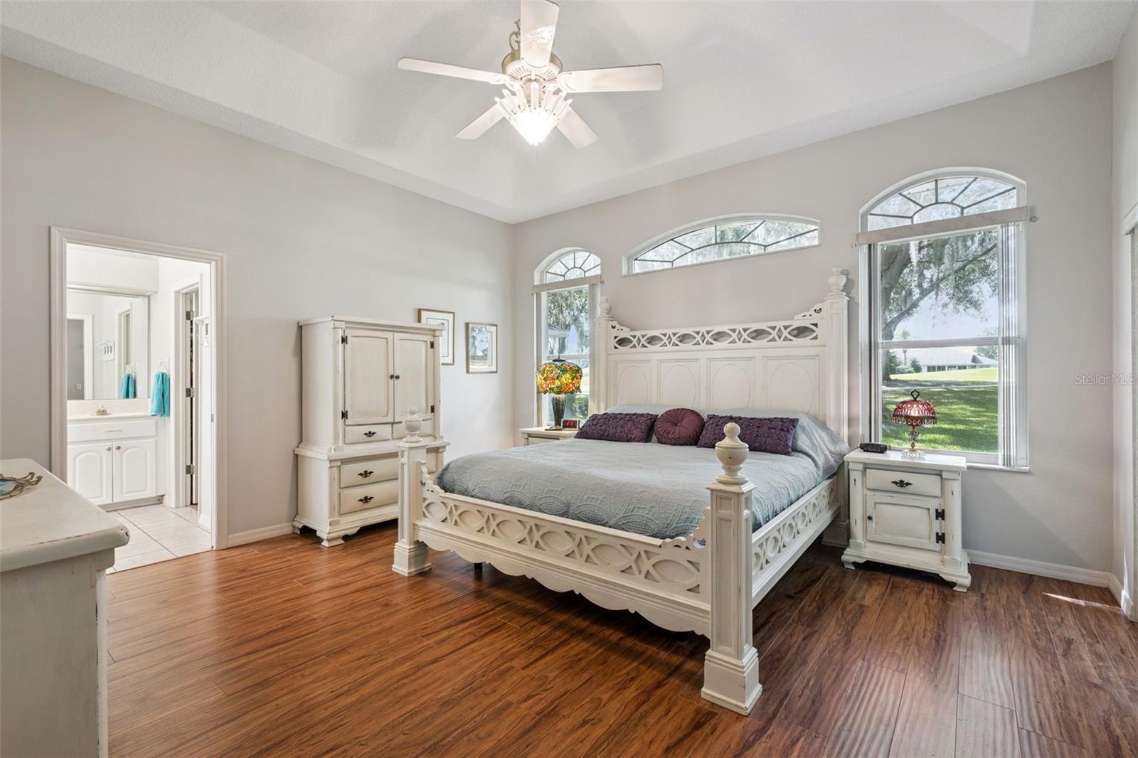 Split bedroom Floor plan, tray ceilings