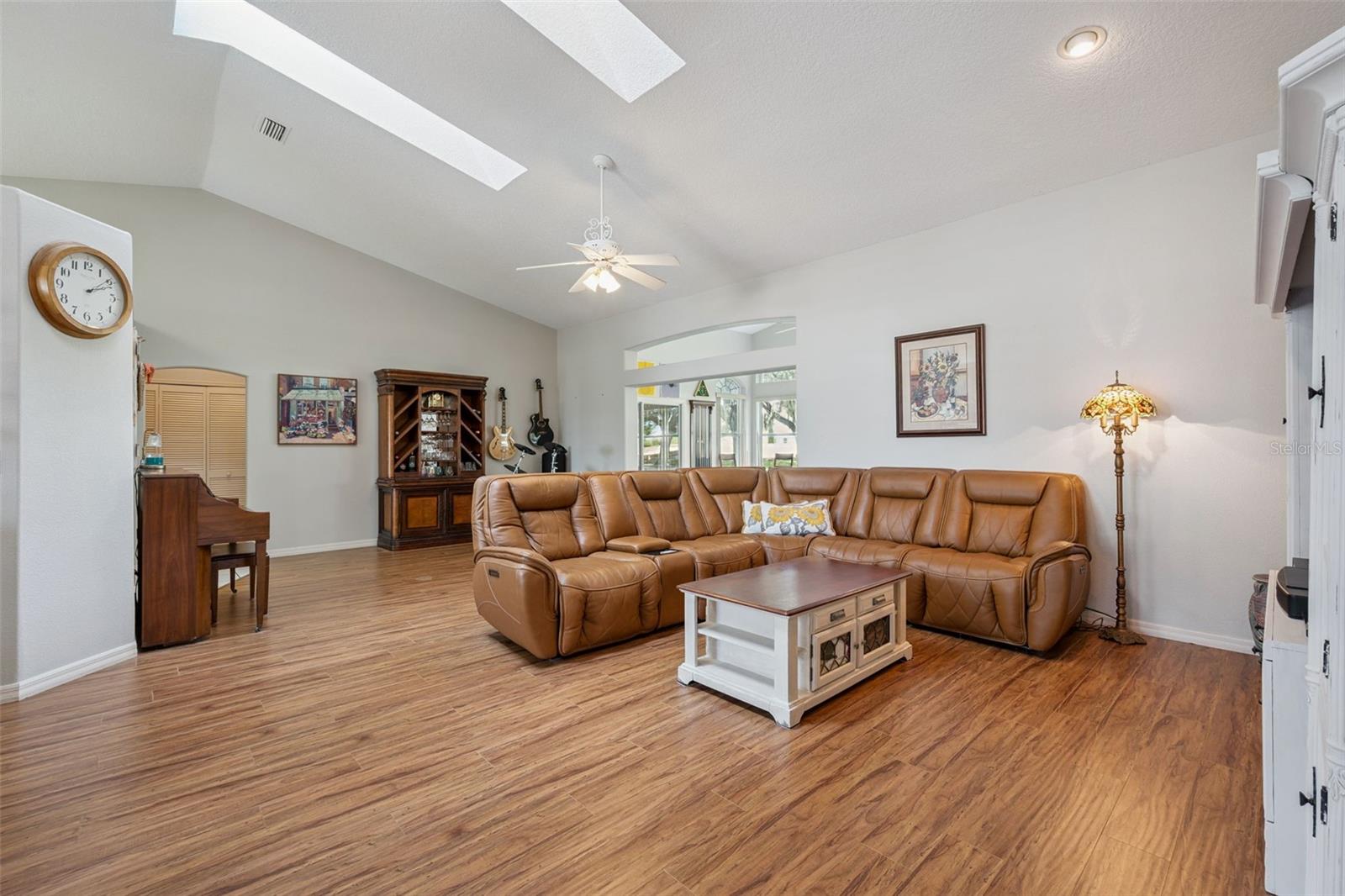 Living Room with laminate floors