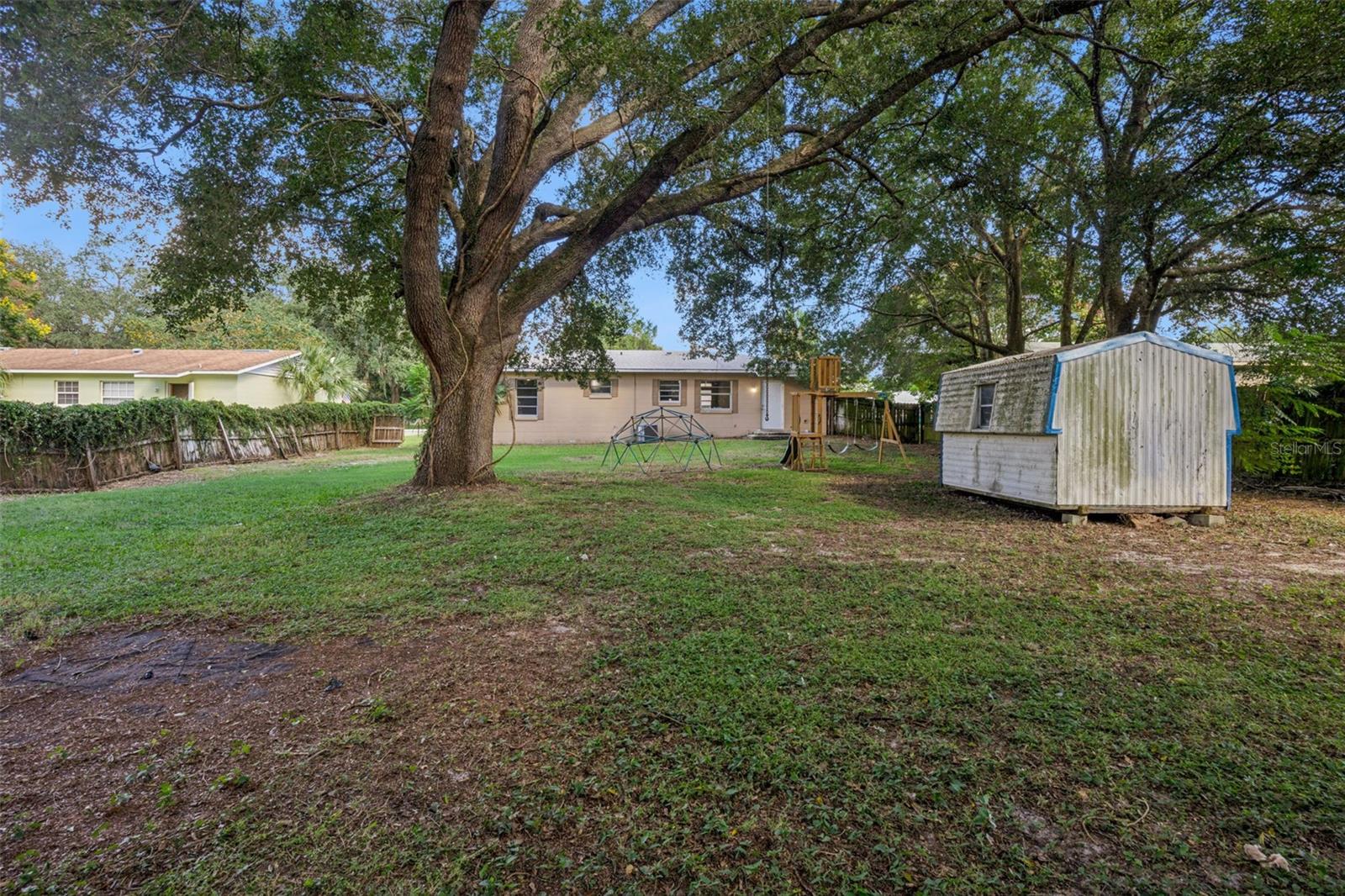 Deep back yard.