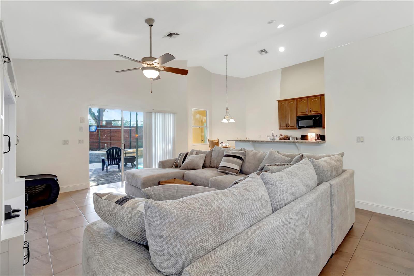 Ceiling fans and Open floor plan