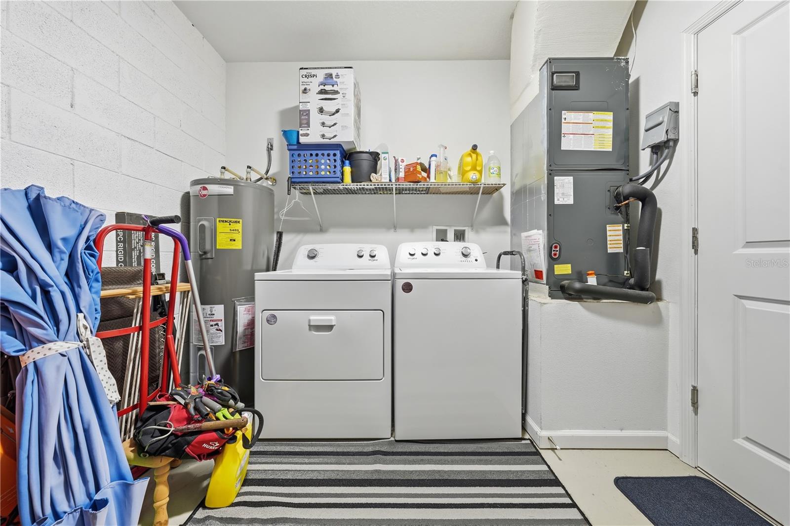 laundry area in garage