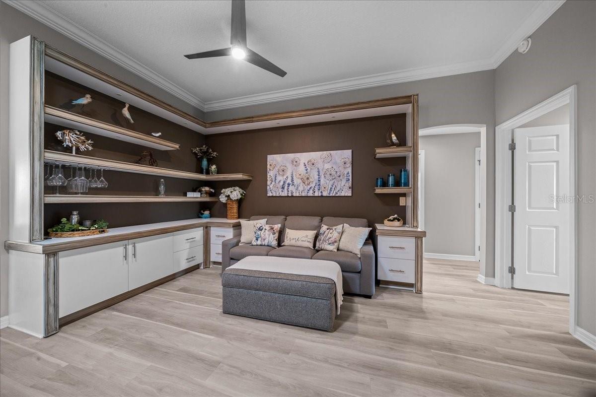 Den has Updated Lighting and Fan Den has Updated Lighting and Fan