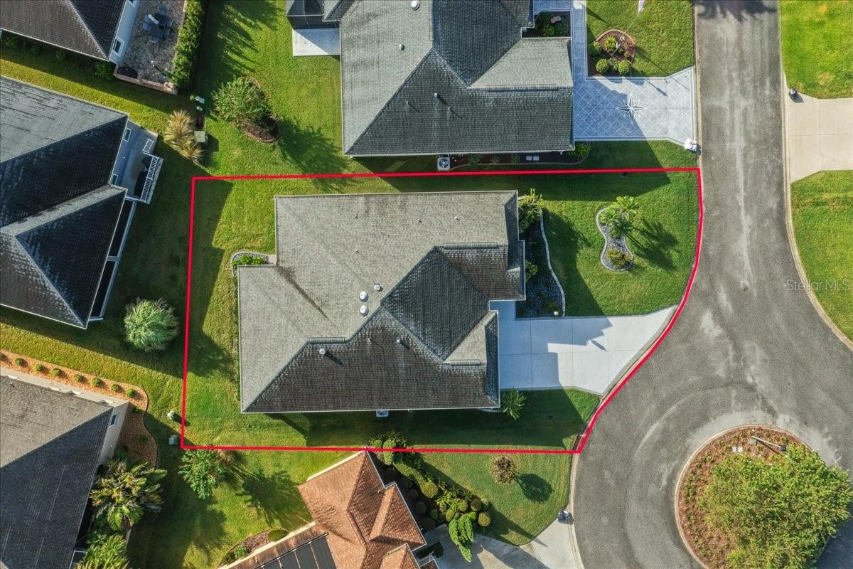 Aerial View with Property Outline