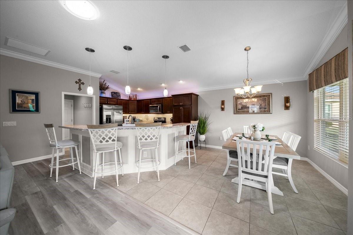 Crown Molding and Custom Wainscoting on Kitchen Island