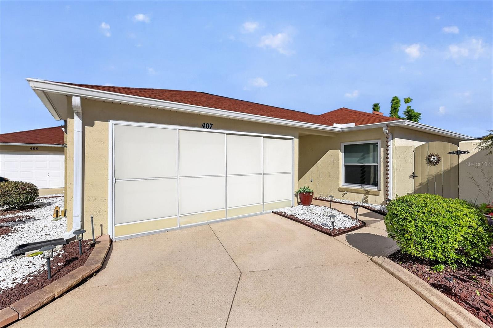 Front Elevation with Sliding Garage Door Screens Front Elevation with Sliding Garage Door Screens