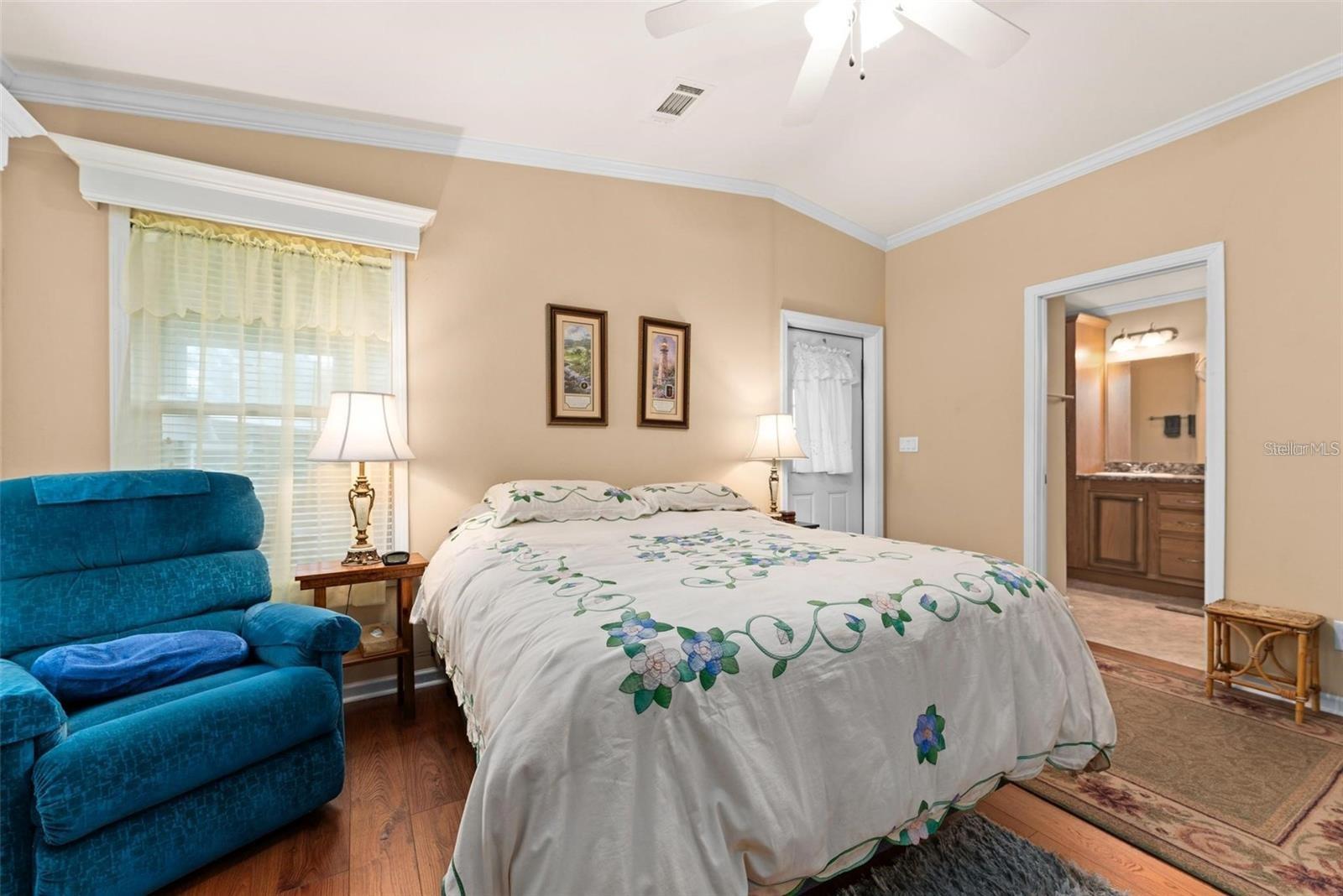 Primary bedroom with ensuite bathroom