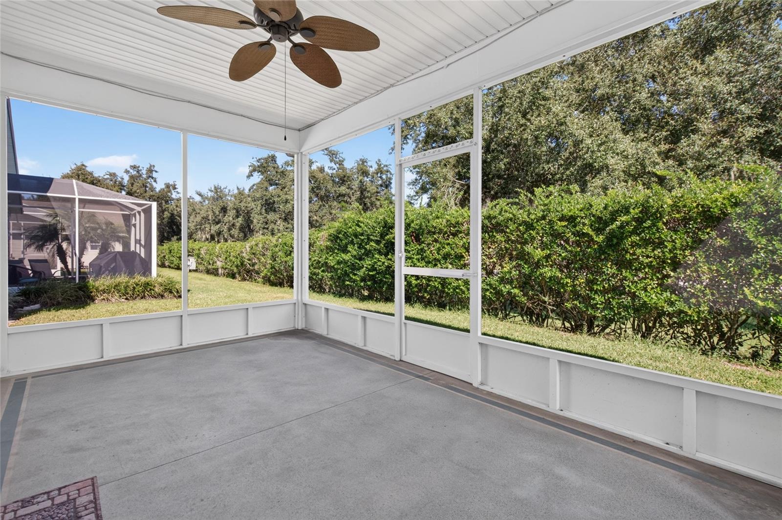 Screened back porch