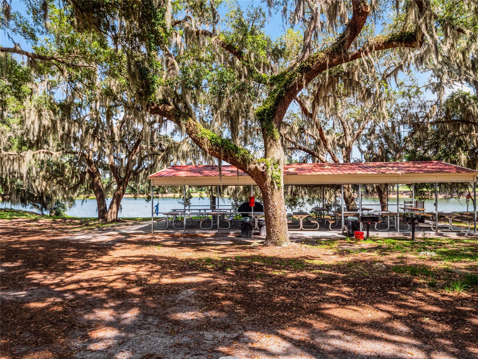 Picnic Pavilion, over-looking Lake Evert; one of four Catch & Release lakes within the community