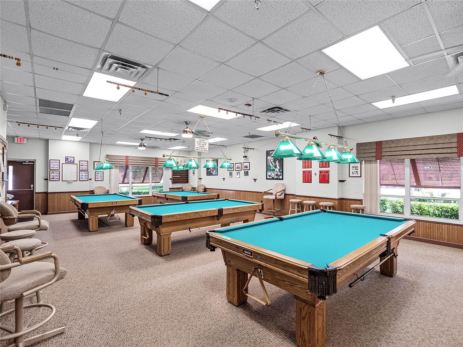 Billiards and ping pong