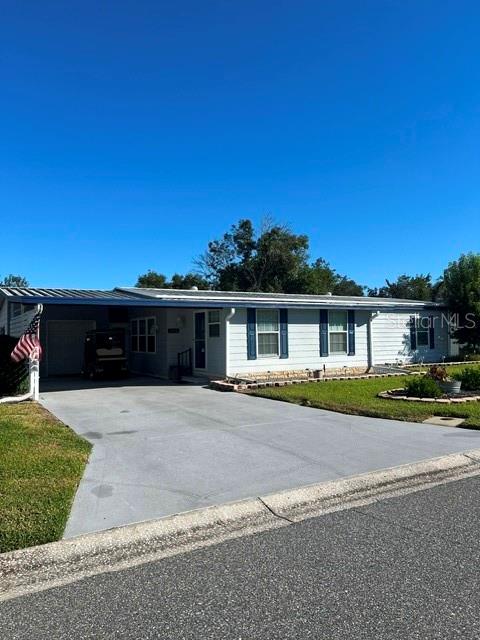 Front view with view of entry way.
