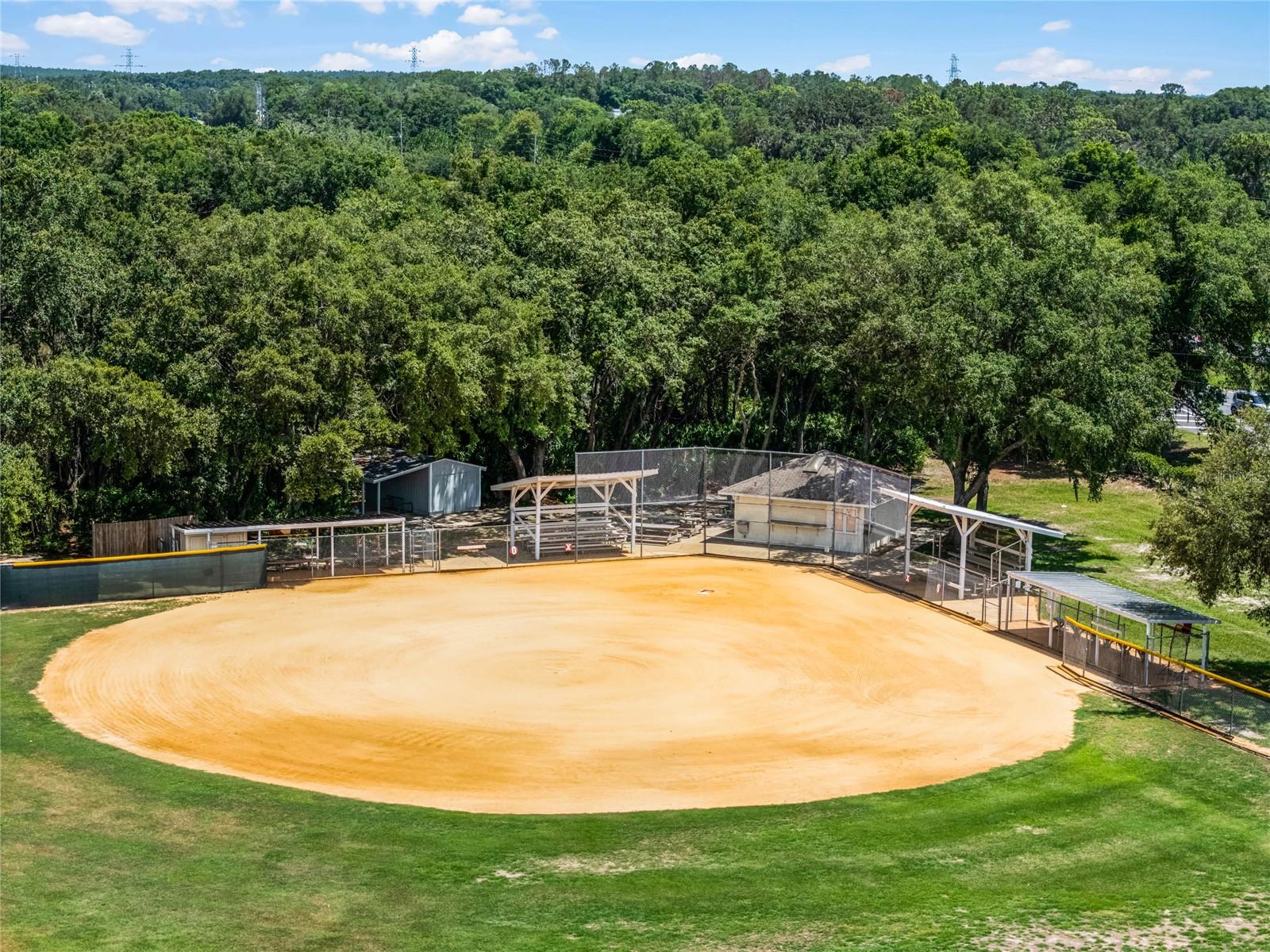 Softball field- Highland Lakes very own "Field of Dreams". Join our league or simple enjoy the game from the stands
