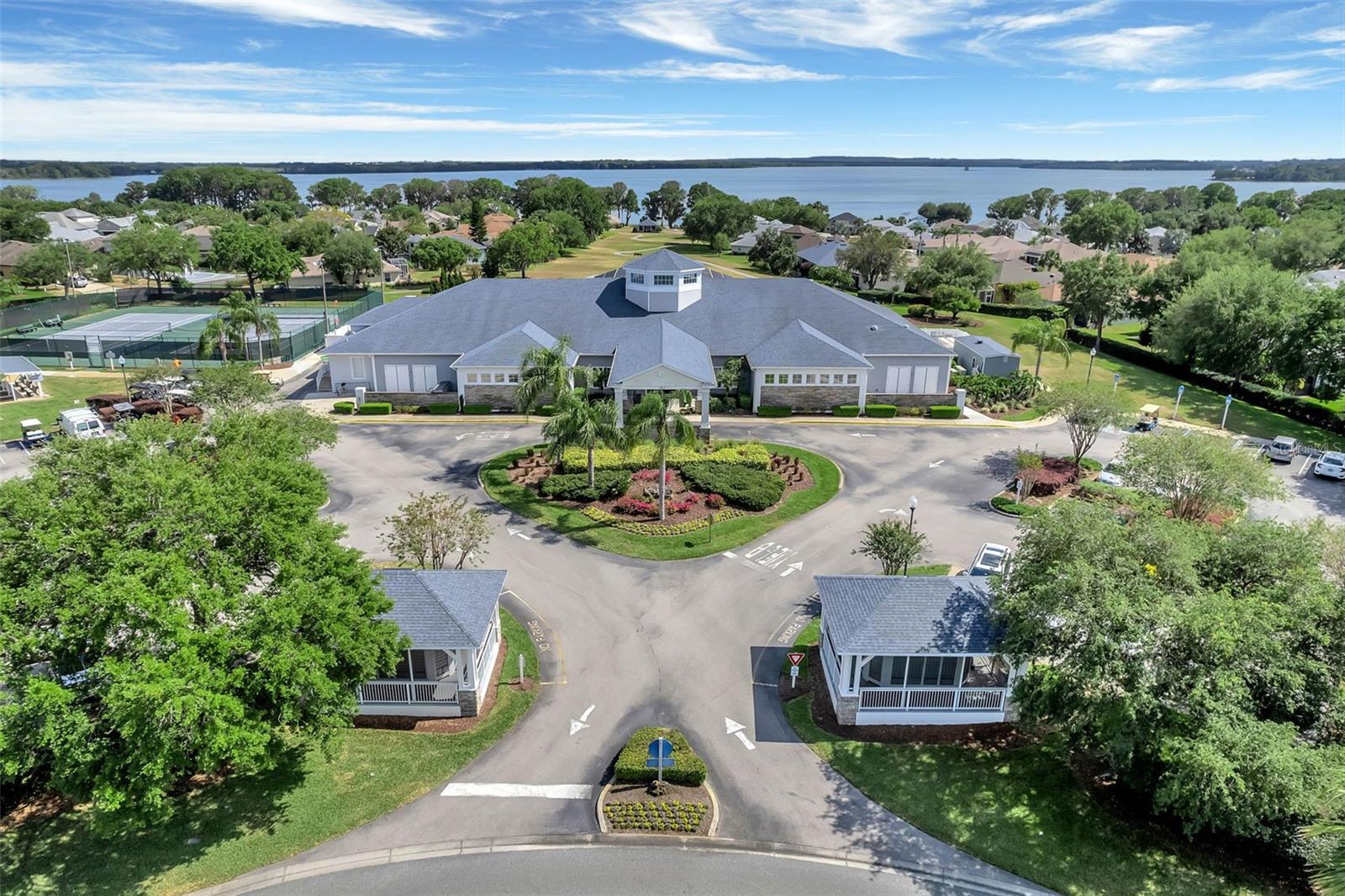 Clubhouse with the lake in view.