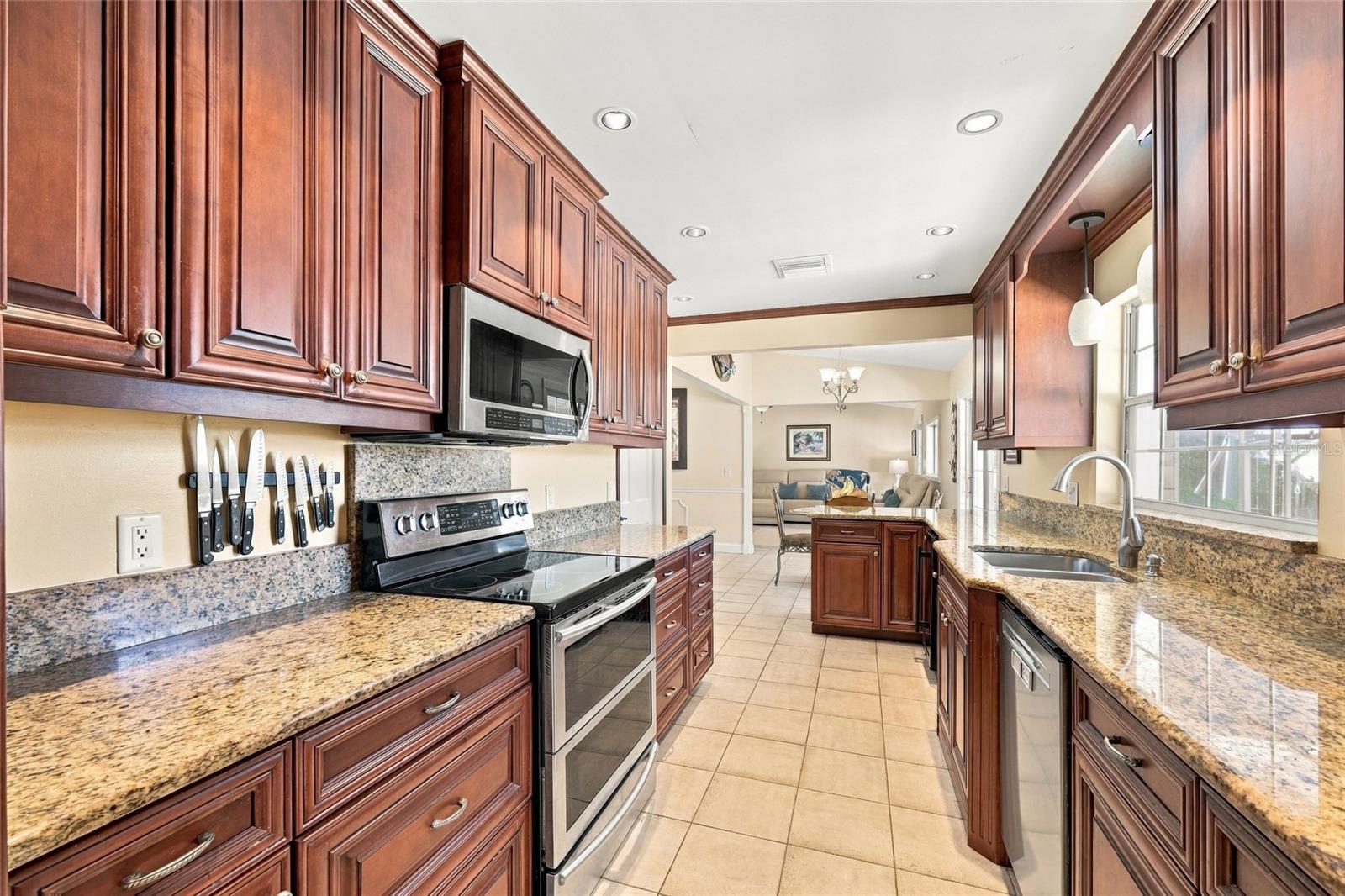 Kitchen with wine cooler