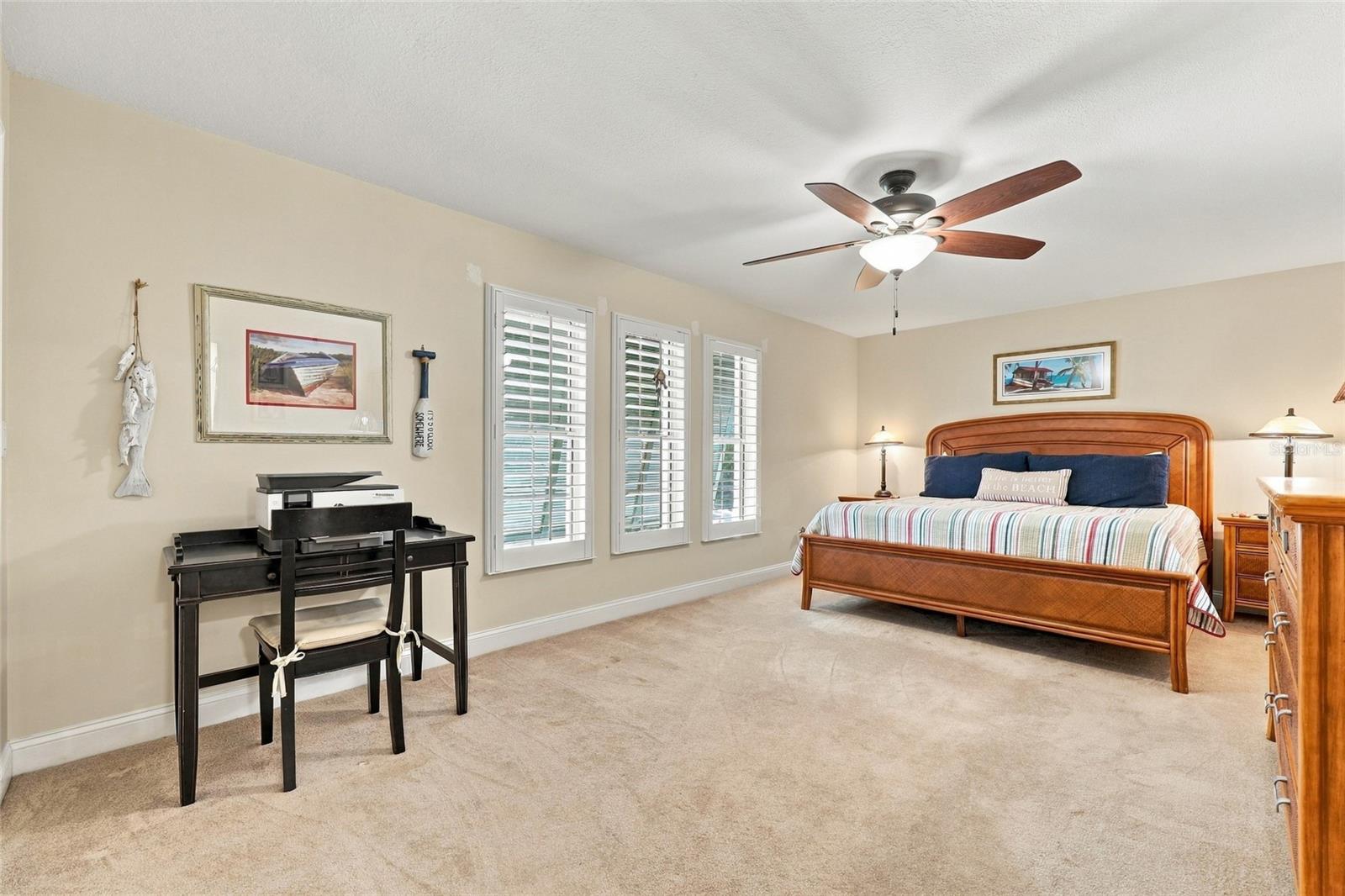 3rd bedroom with plantation shutters