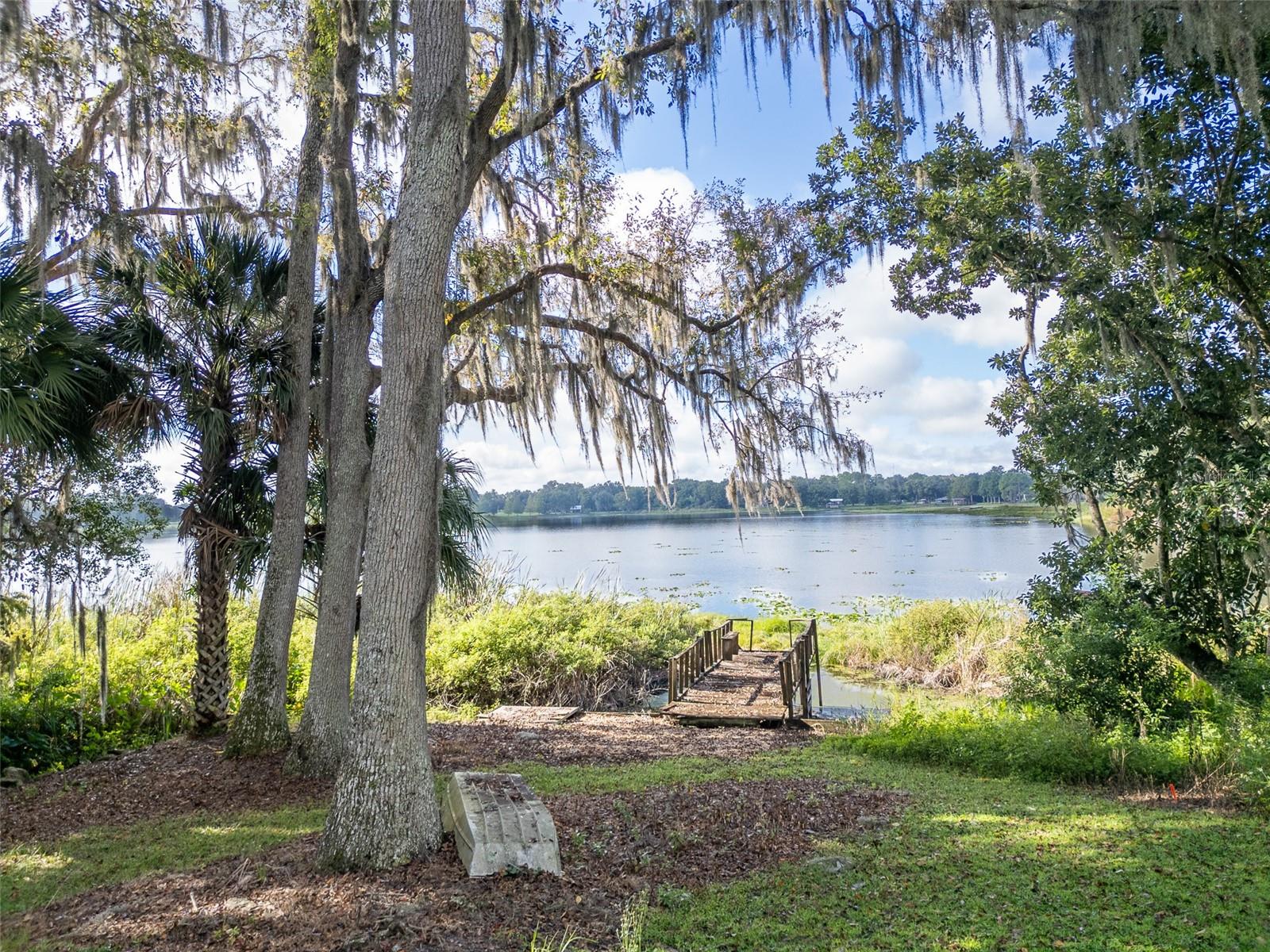 Looking at west shoreline and dock
