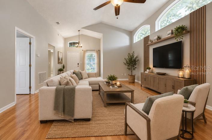 Virtually Staged Family Room
