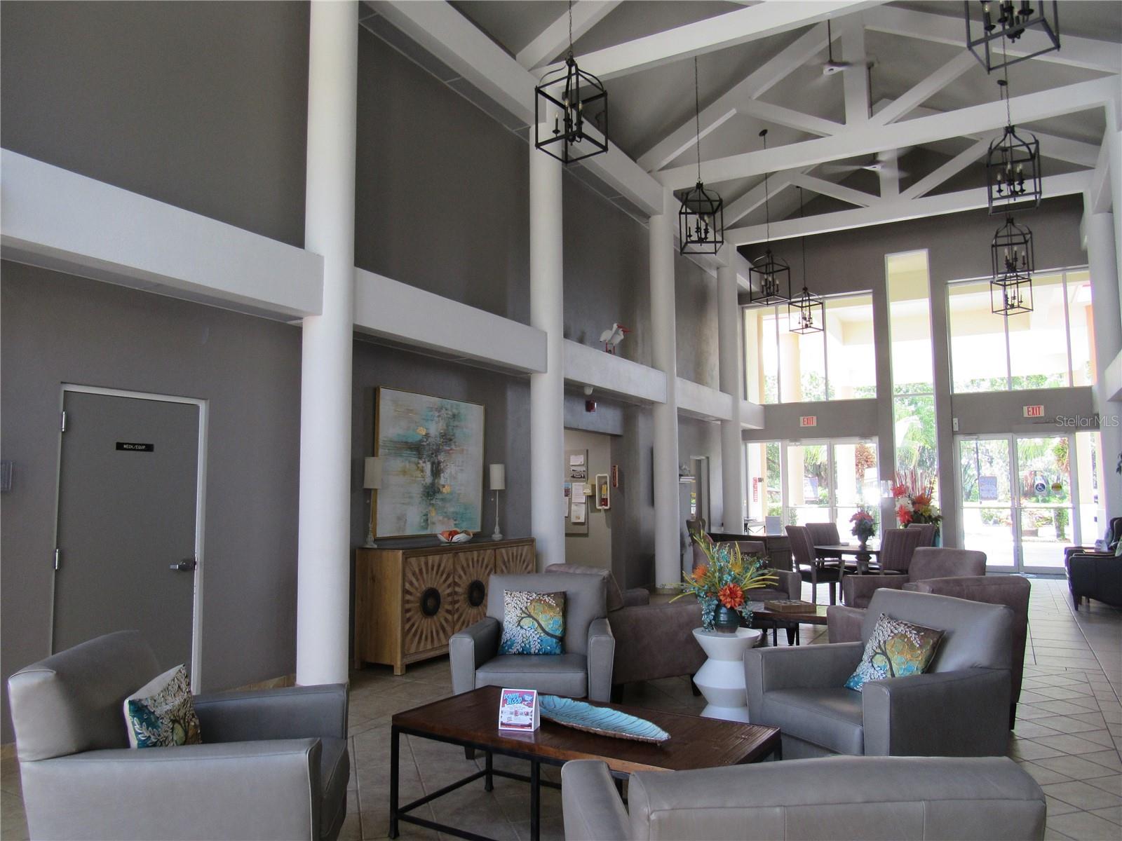 Clubhouse lobby