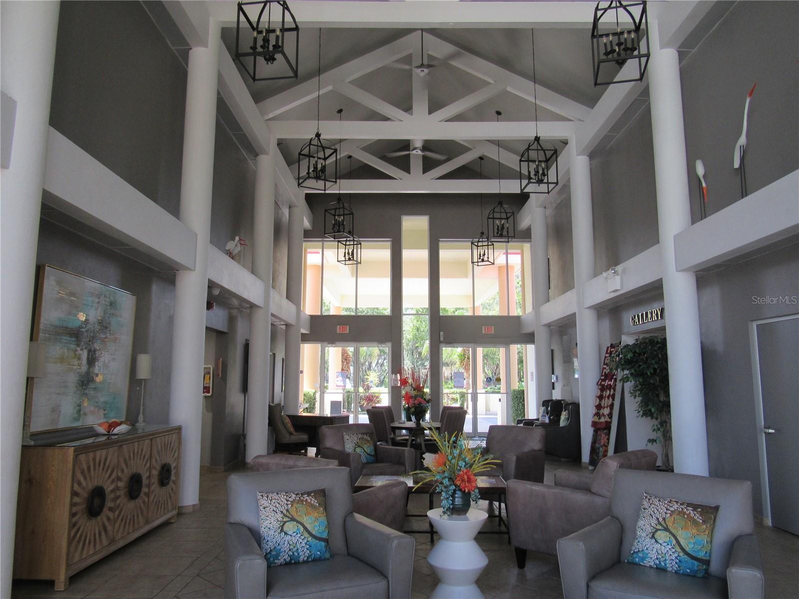 Clubhouse lobby