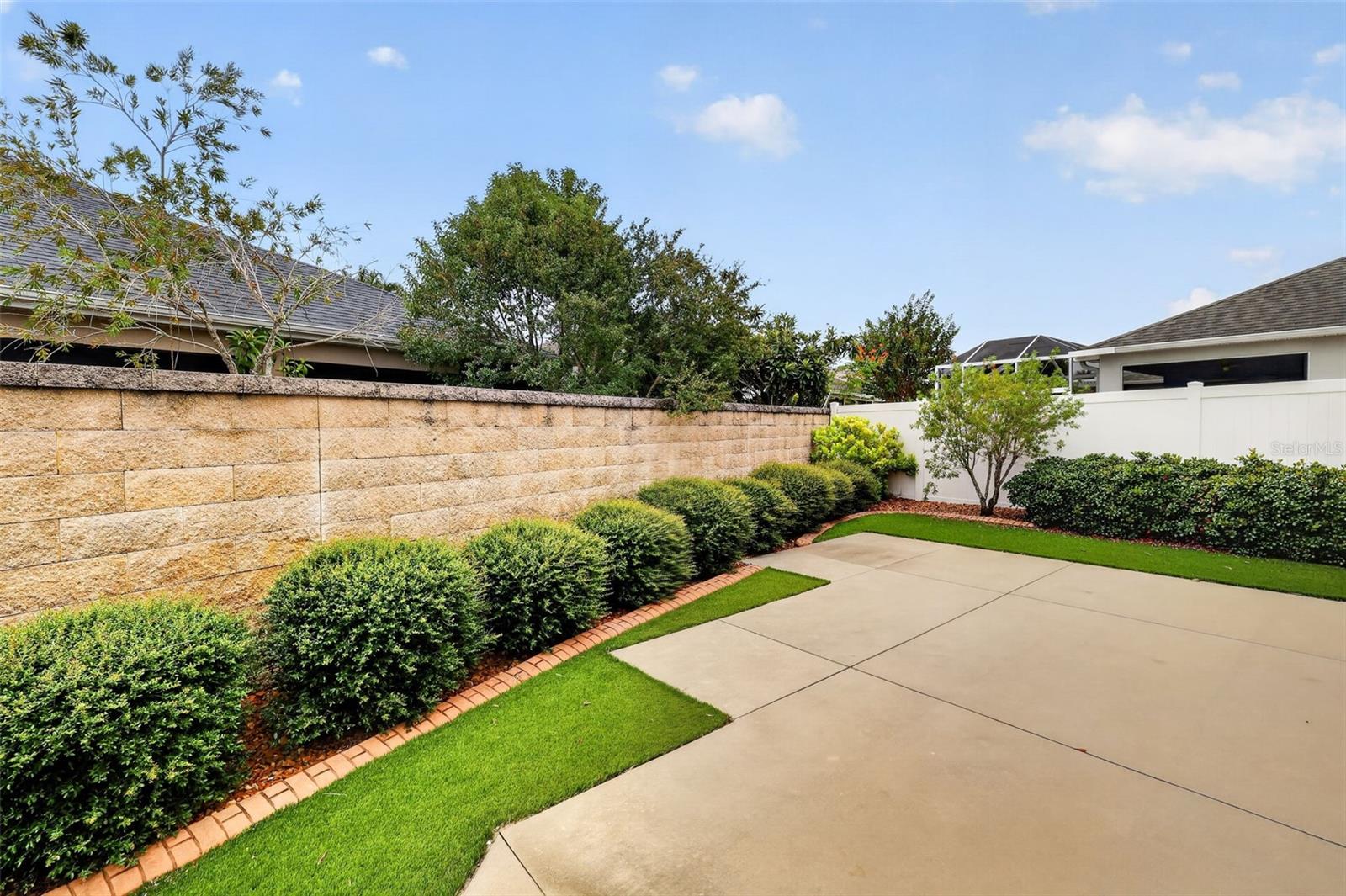 Stone Wall for Privacy - Updated Landscaping