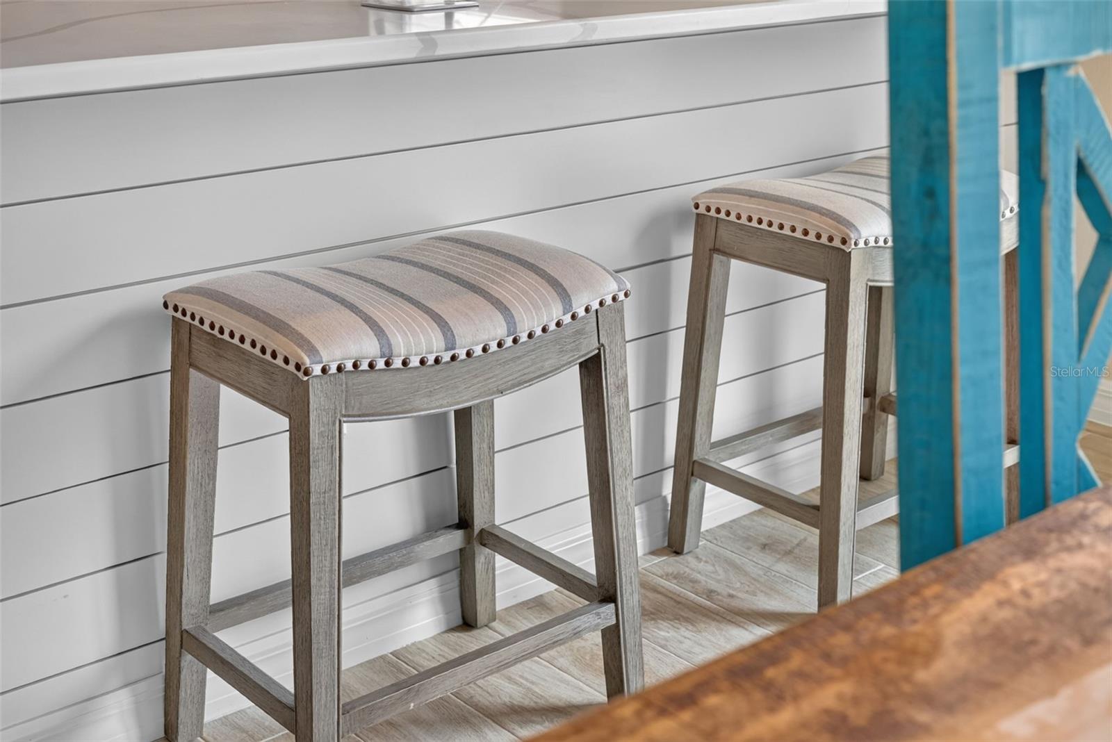 Bar Stools Under the Breakfast Bar