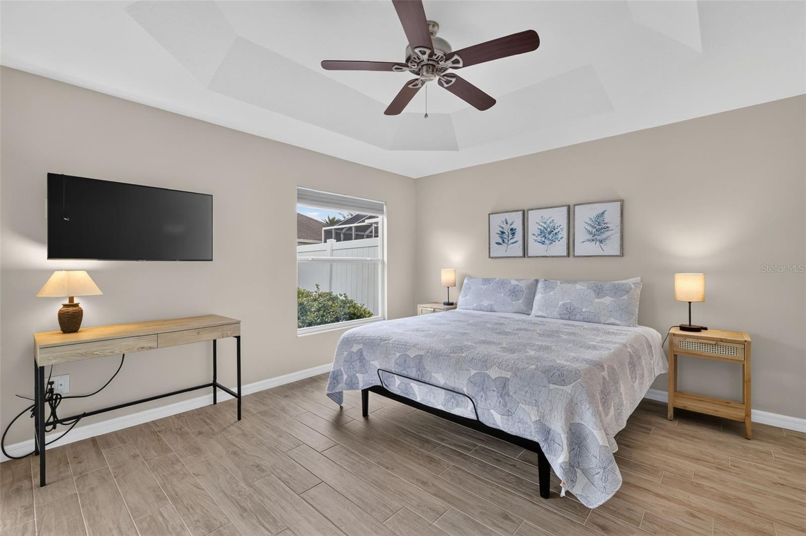Primary Bedroom with Tray Ceiling