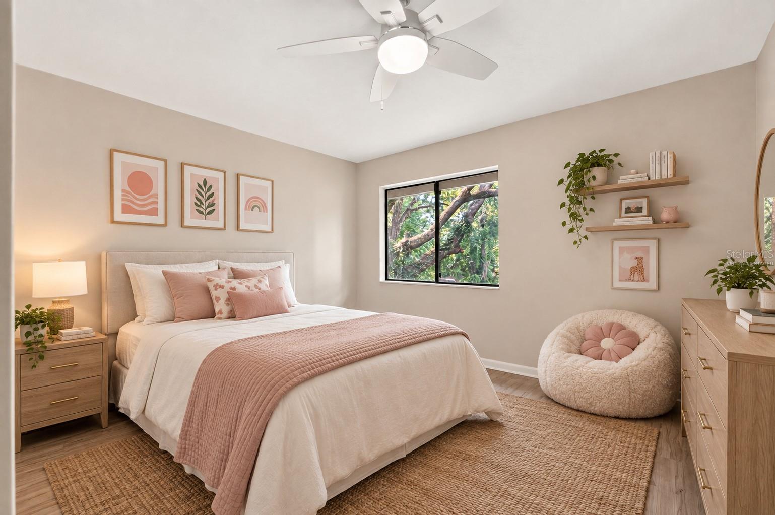 virtually staged bedroom 2