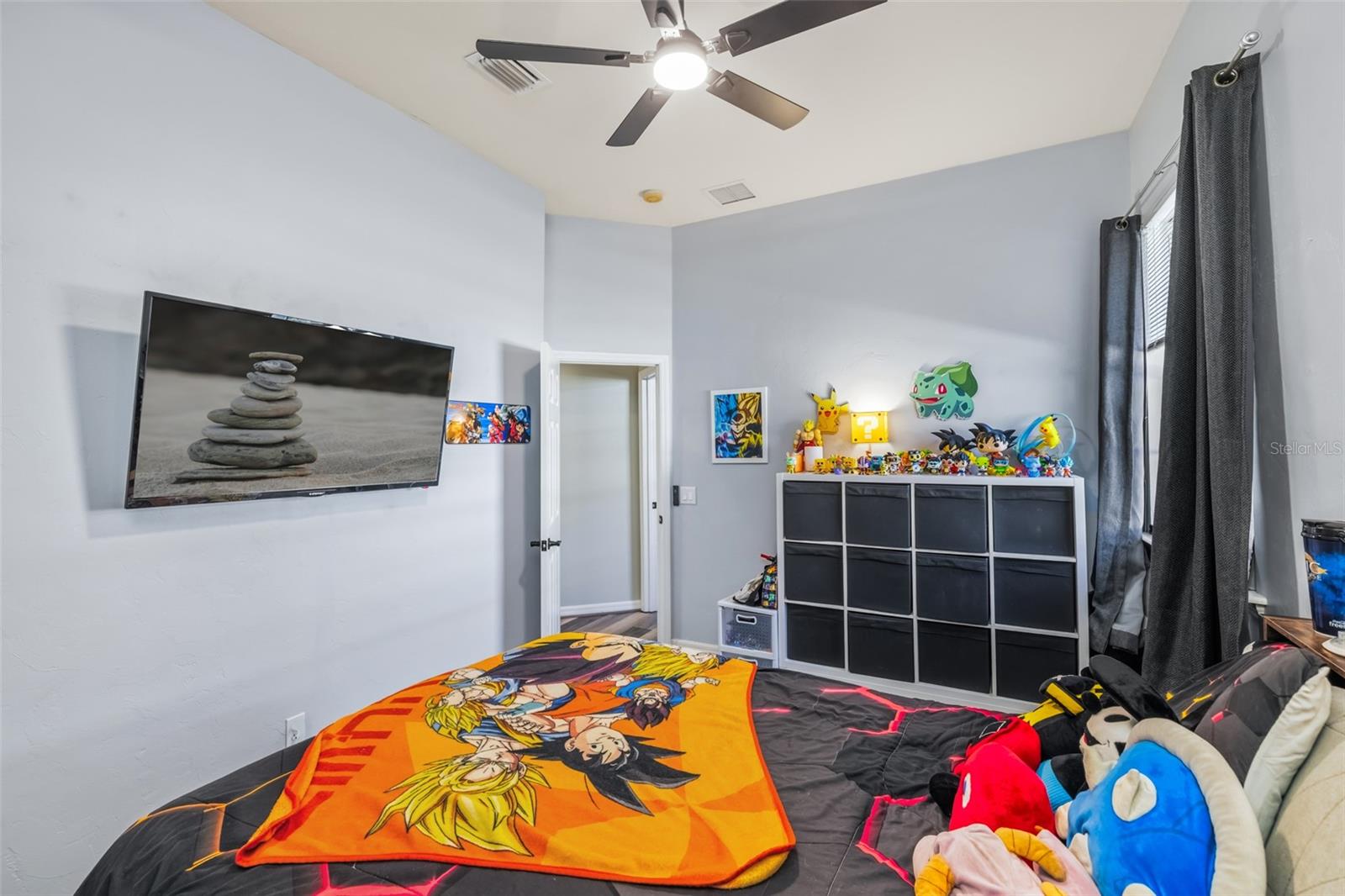 Ceiling fans in both