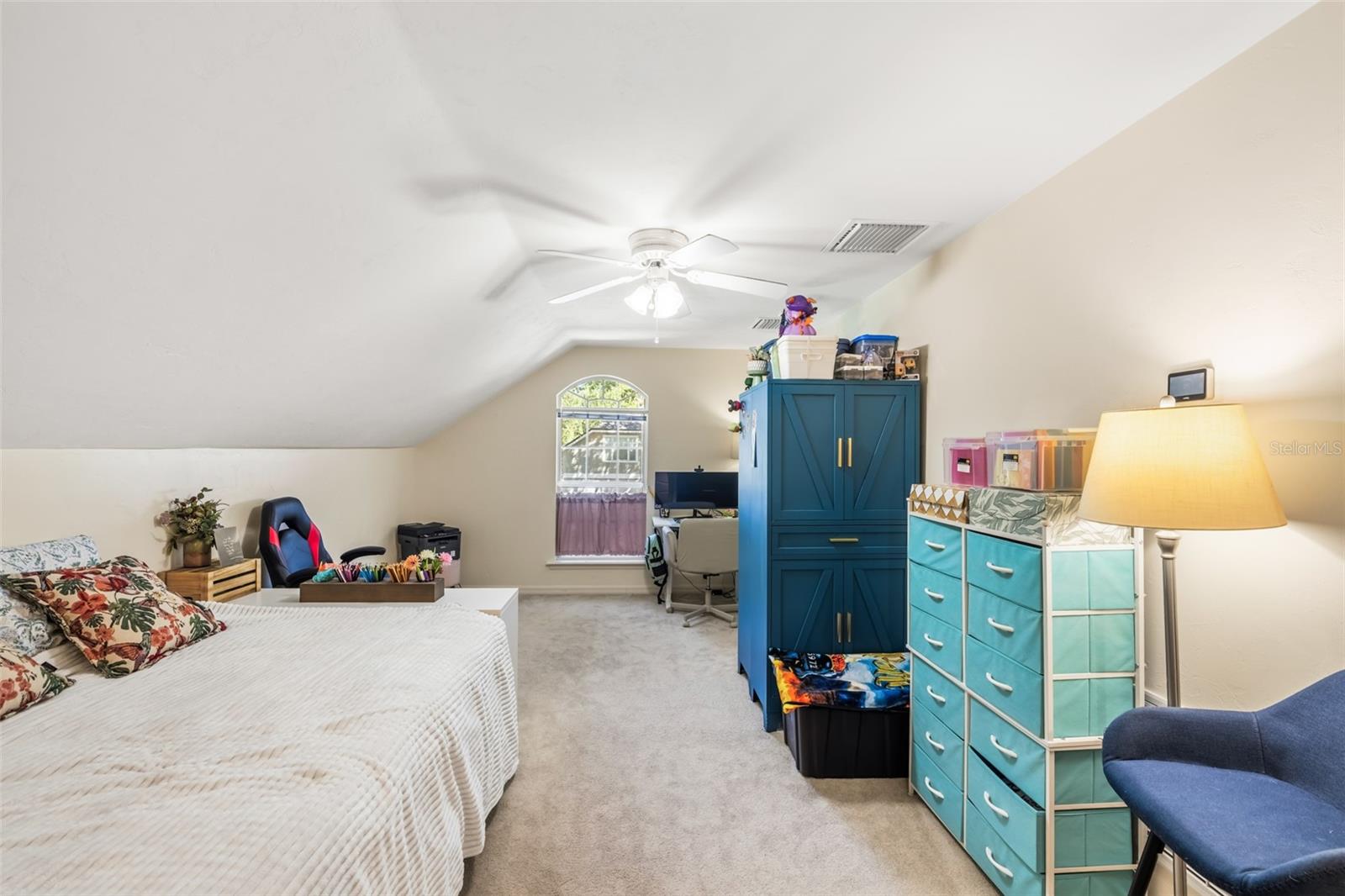 Bonus room over the garage.