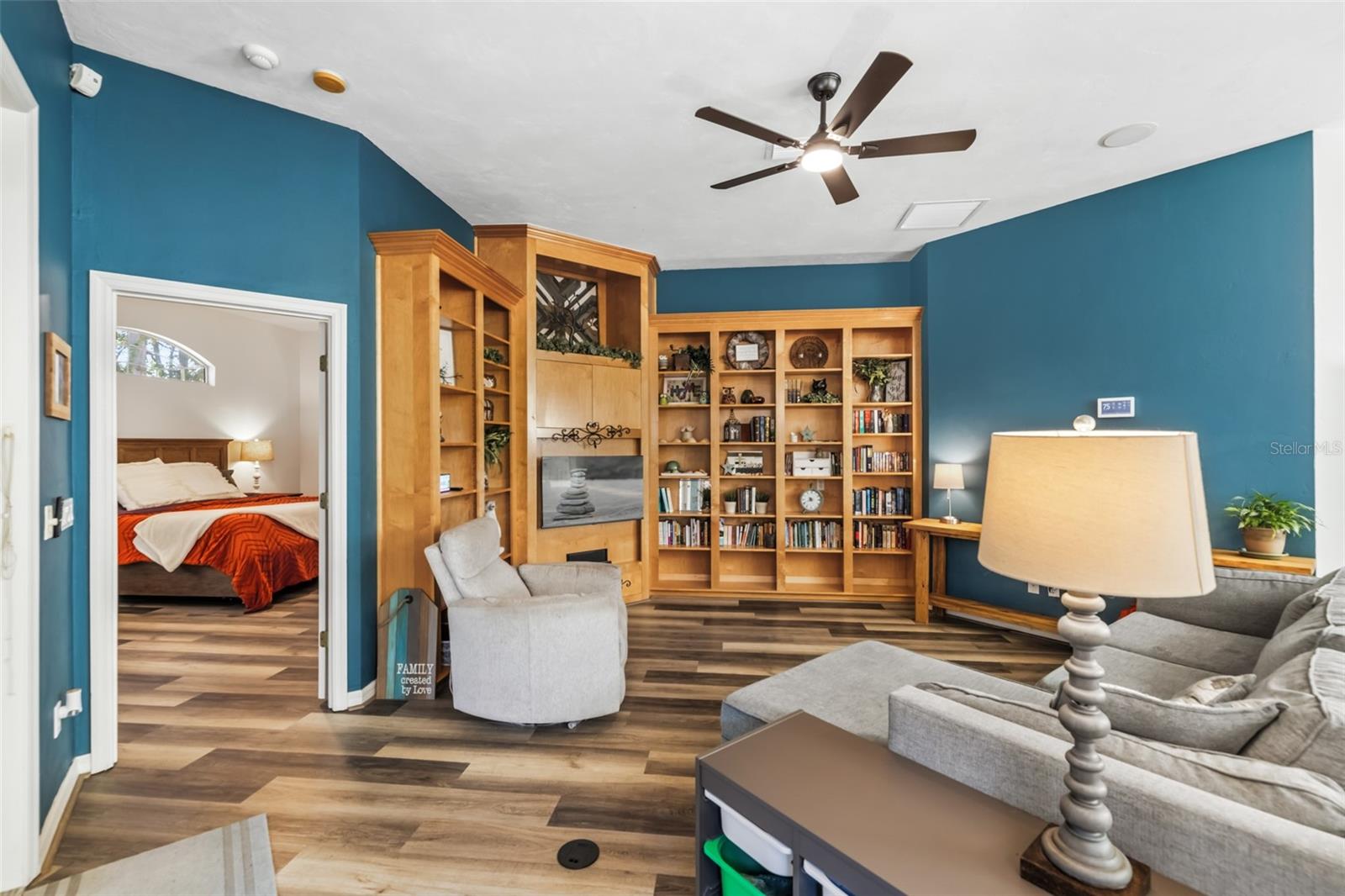Great room with builtins