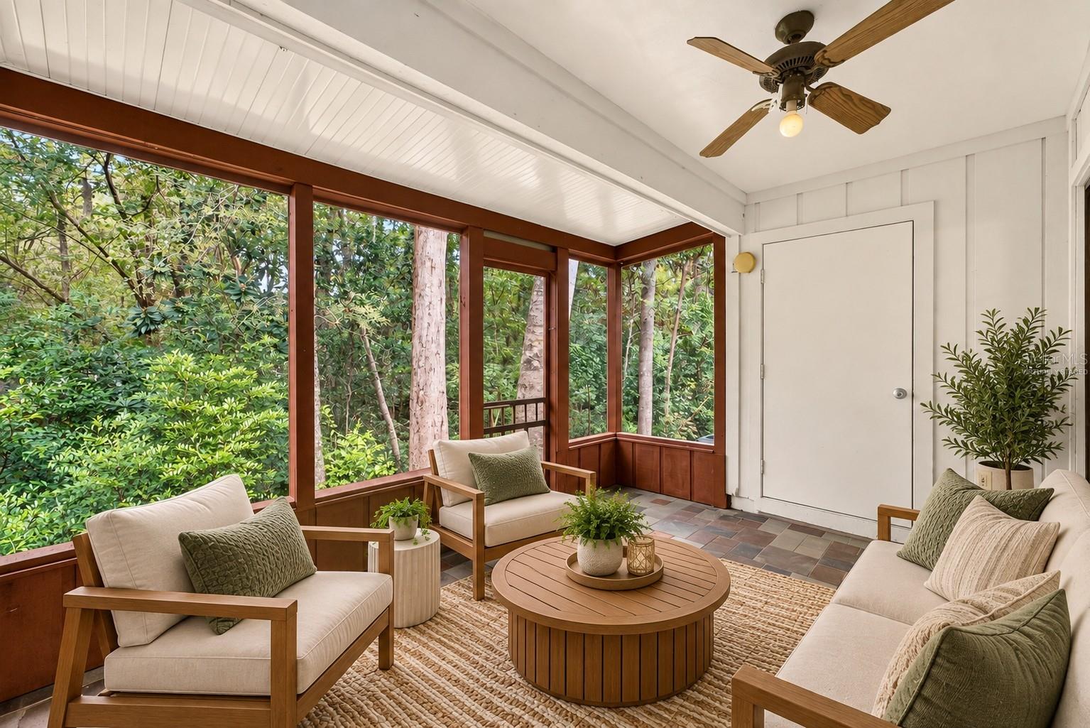 Screened In Porch - Virtually Staged