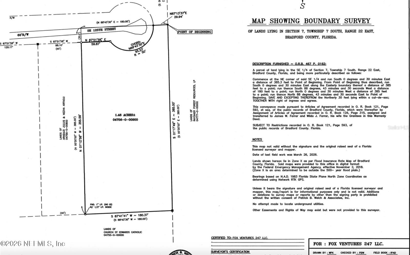0 SE 125TH STREET, Starke, FL 32091