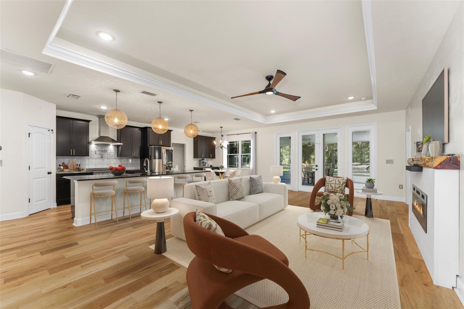 Spacious Great Room and kitchen area
