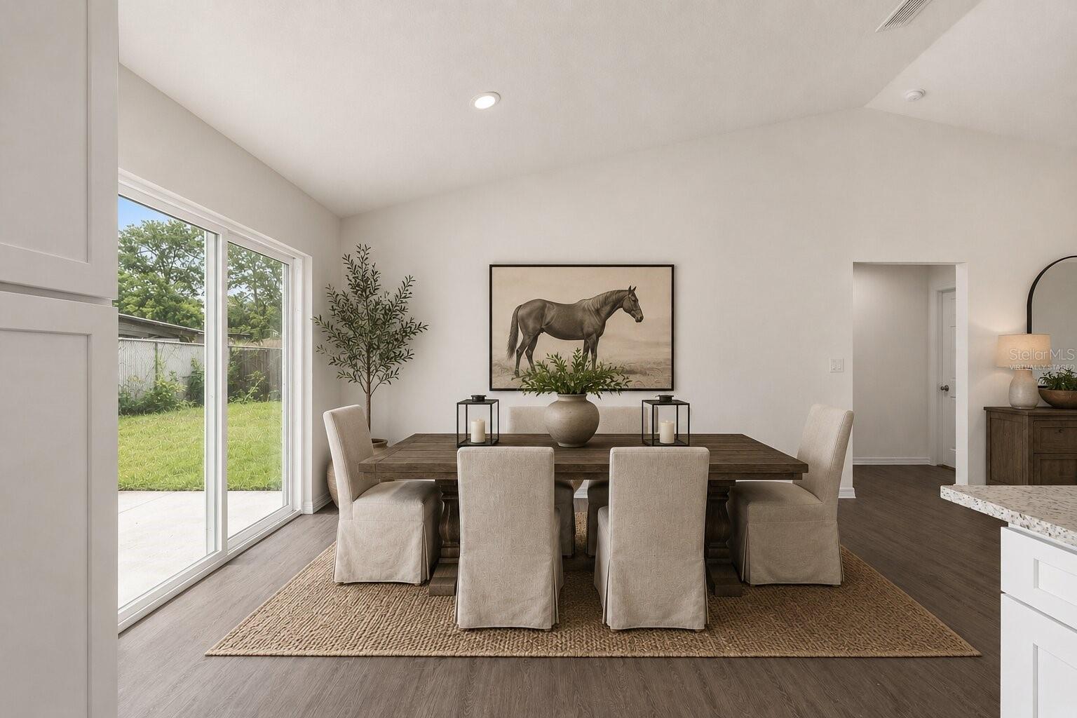 Virtually Staged Dining Area