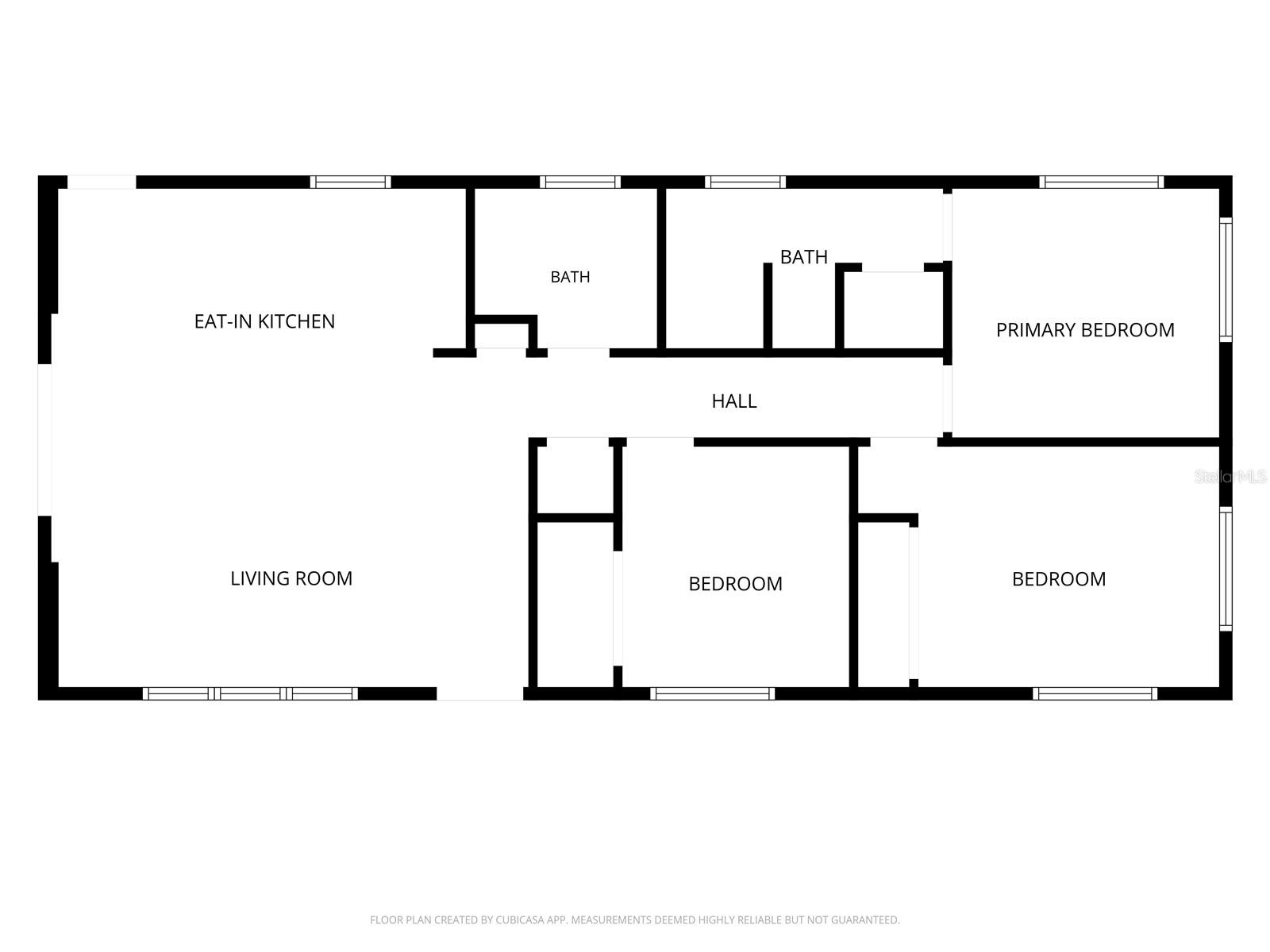 Conditioned floor plan (does not include laundry room or carport).