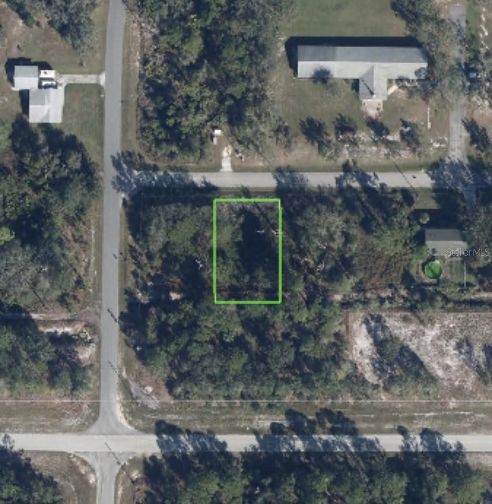 Aerial view of Miller Ave, Wildflower St and Gardenia St