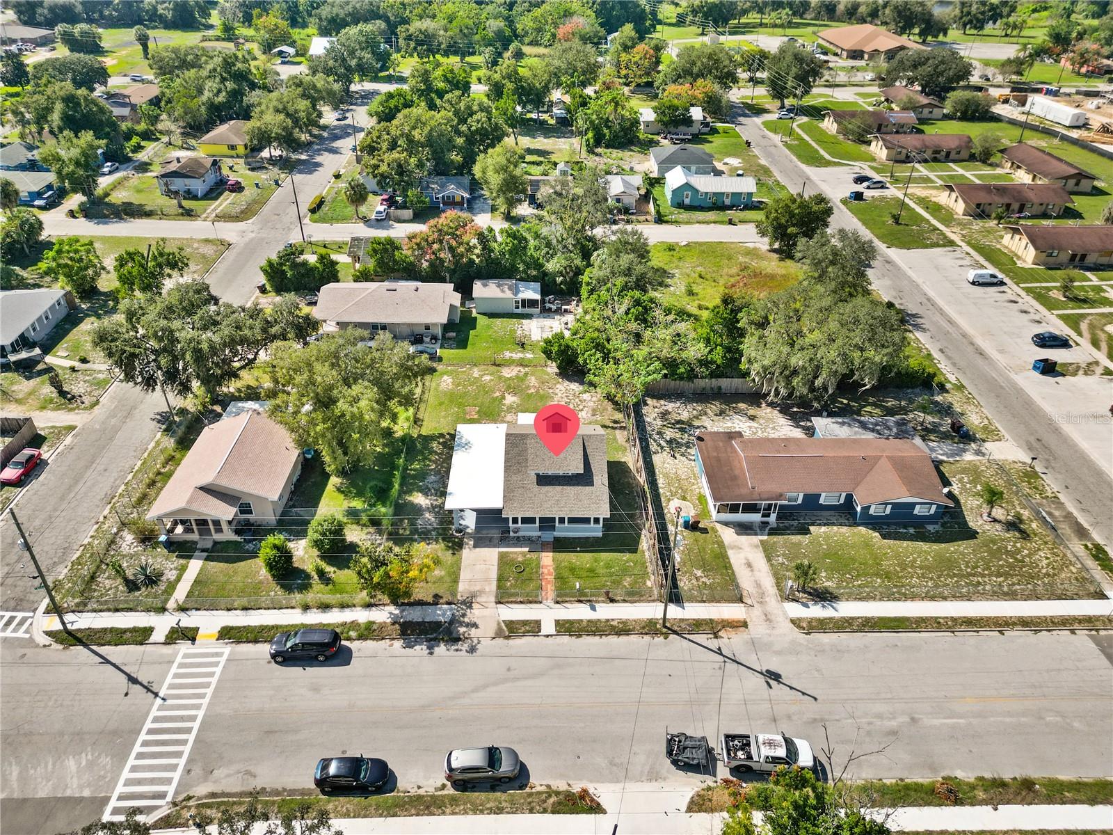 Aerial view of home