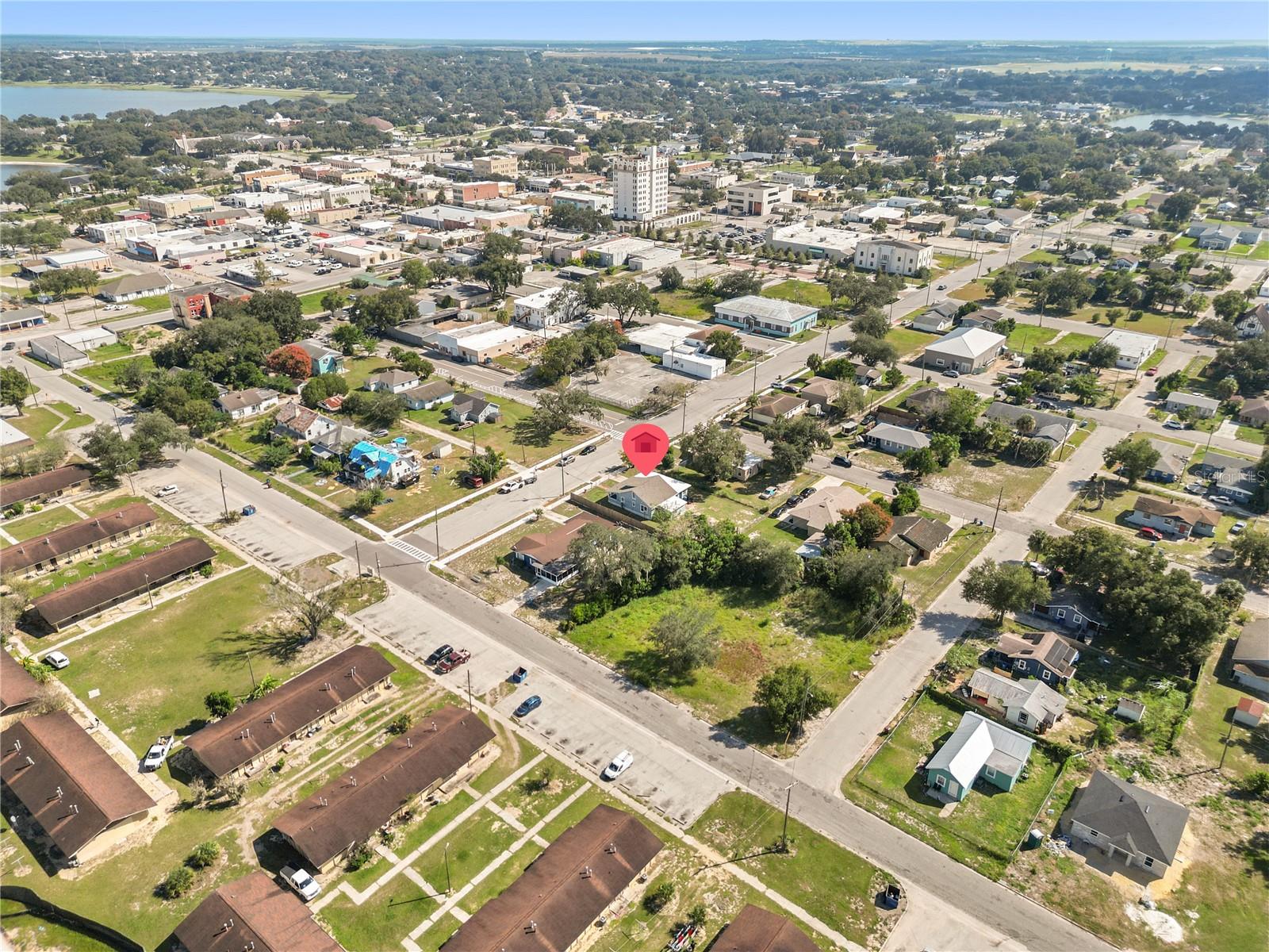 Aerial view of the area