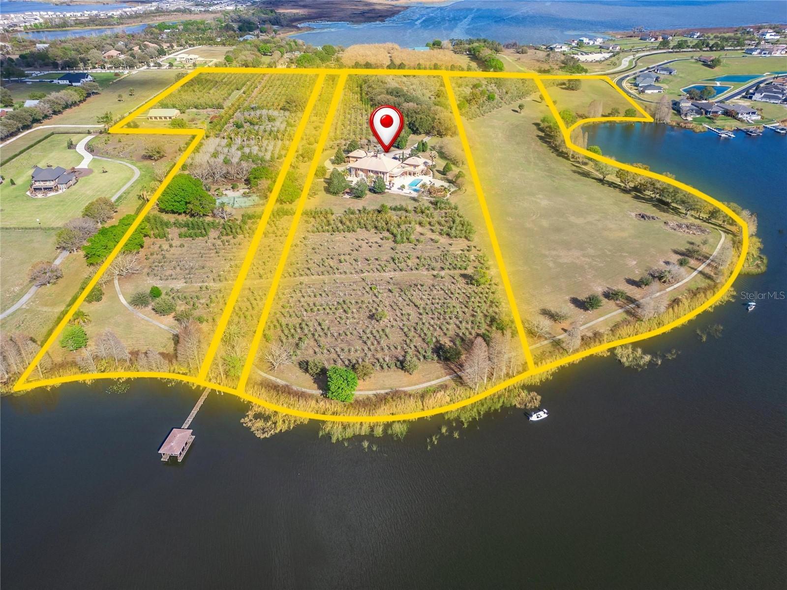 There are a total of 5 parcels. The one with the home has 12.82 acres. There are a total of 5 parcels. The one with the home has 12.82 acres.