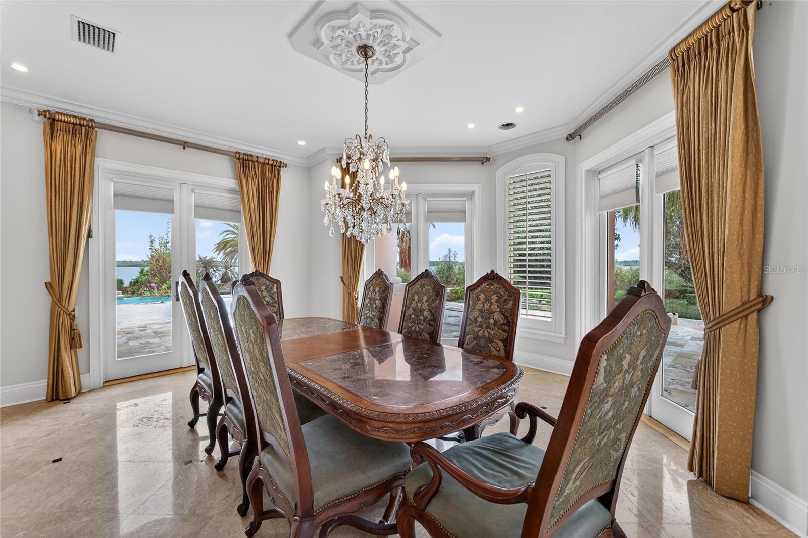 Formal Dining Room with beautiful chandlier