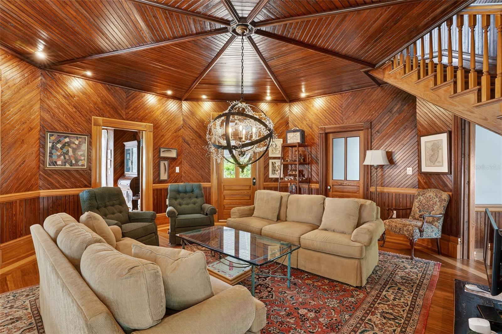 GAME ROOM WITH RECLAIMED WOOD FROM THE 1800'S BANNON ISLAND L4961212