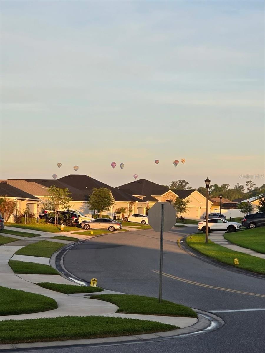 View of Hot Air Balloon Show from the Lakeland Sun and Fun Air Show