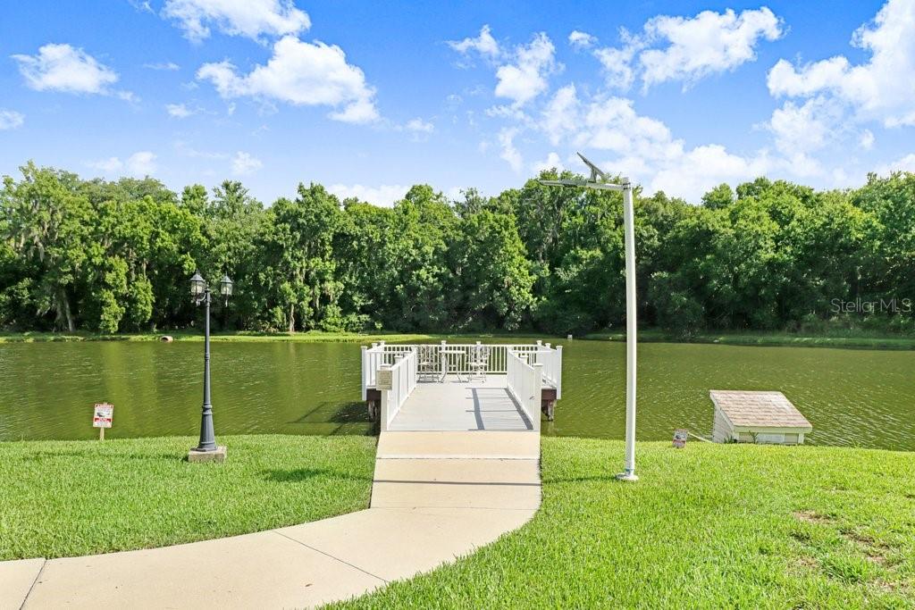 Dock on fishing lake