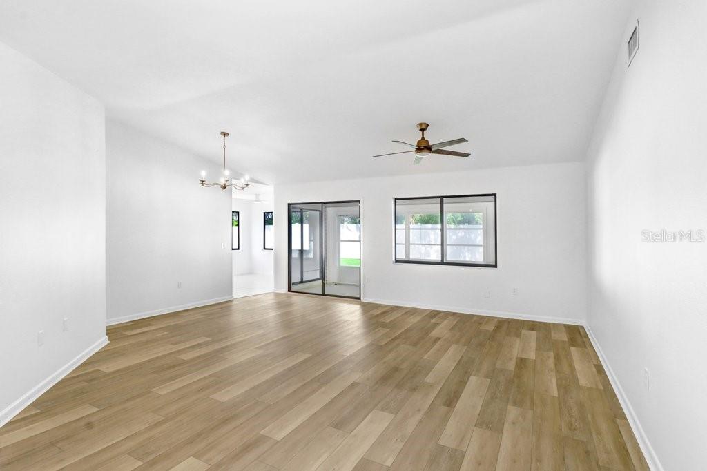 View from front door to Living Dining Room, Dinette and Kitchen to the left. View from front door to Living Dining Room, Dinette and Kitchen to the left.