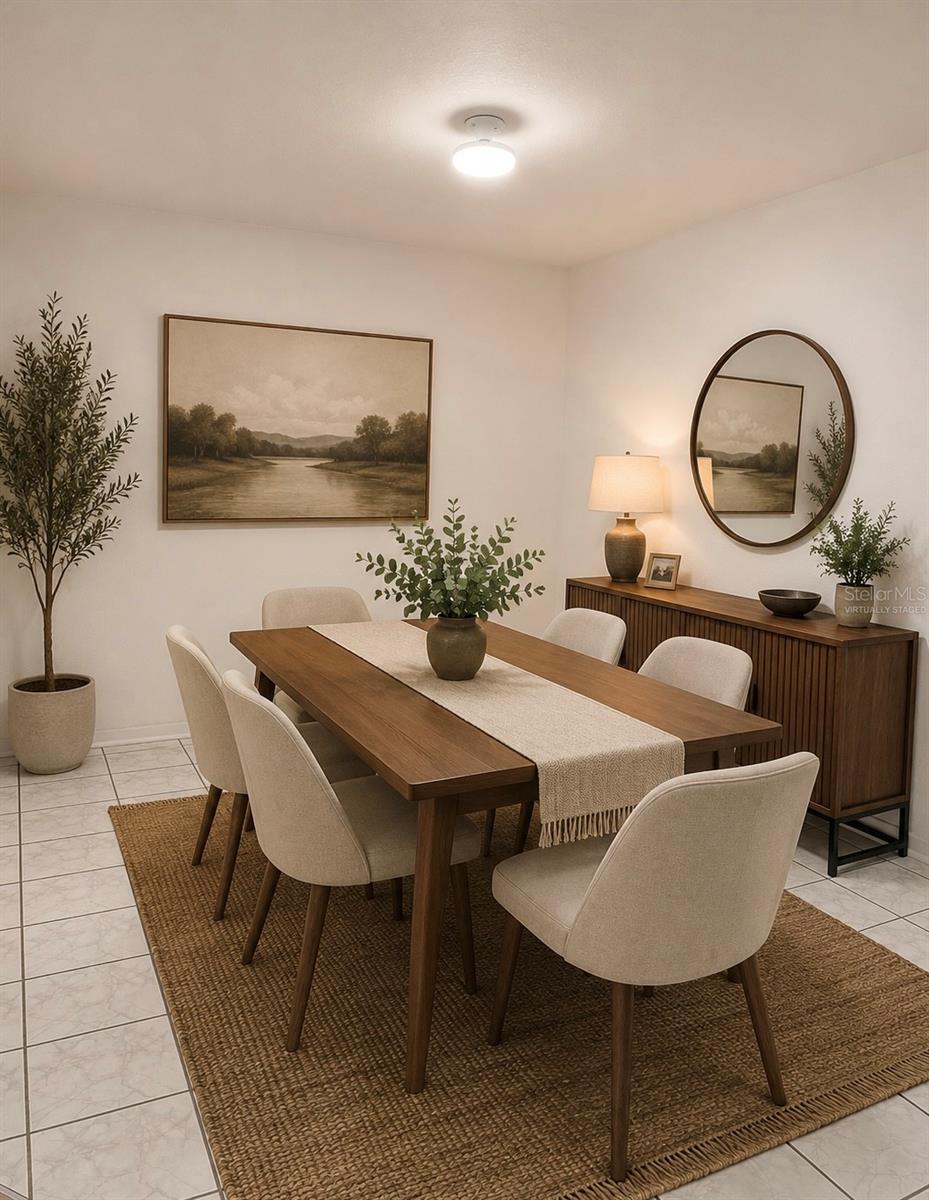 Virtually Staged Dining Room