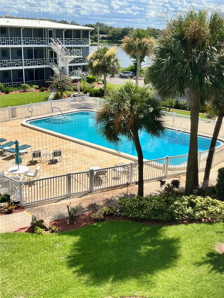 View from screened Breezeway in front of unit