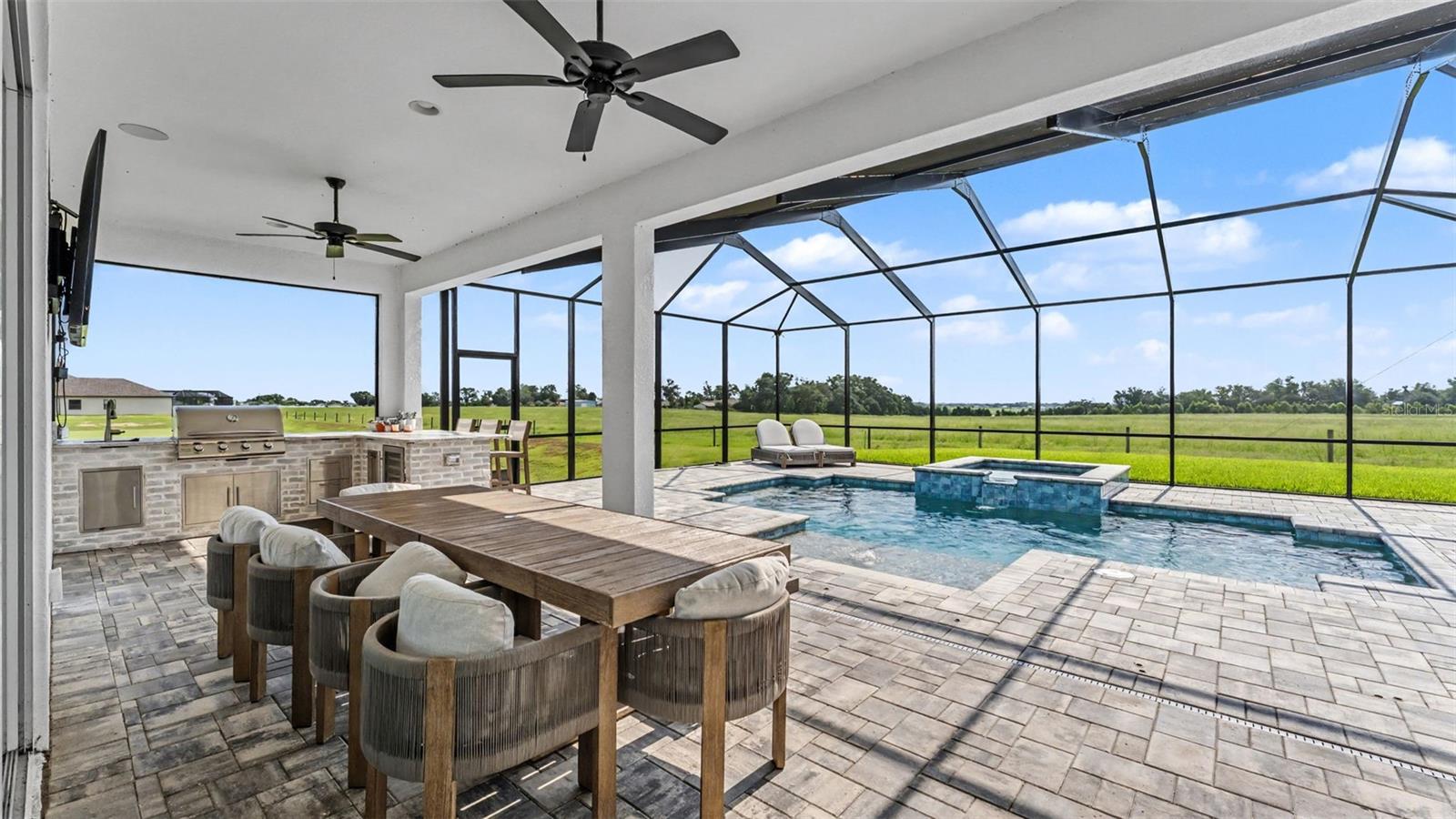 Rear Patio with Upgraded Outdoor Kitchen