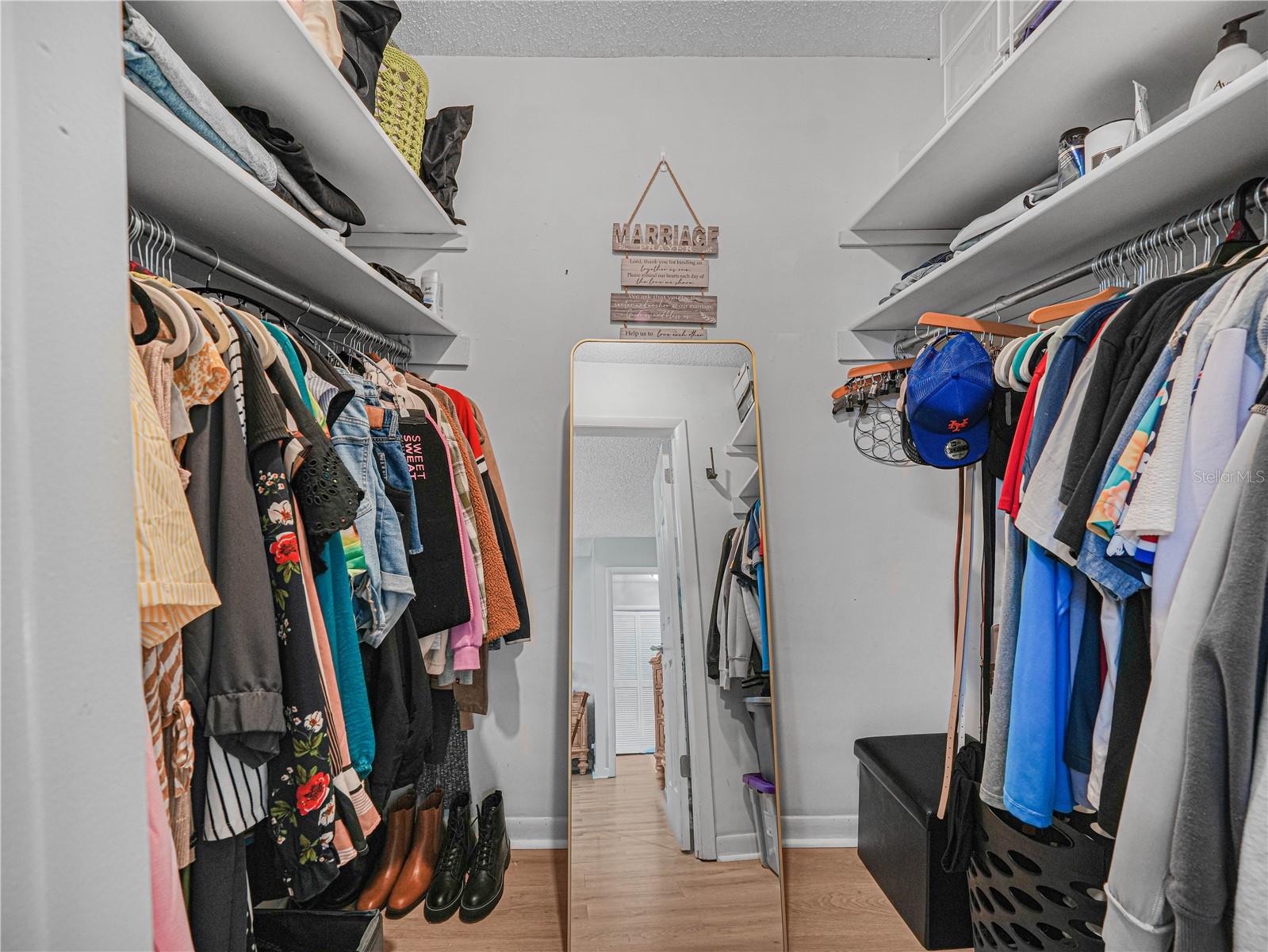 Large Walk-in Primary Closet