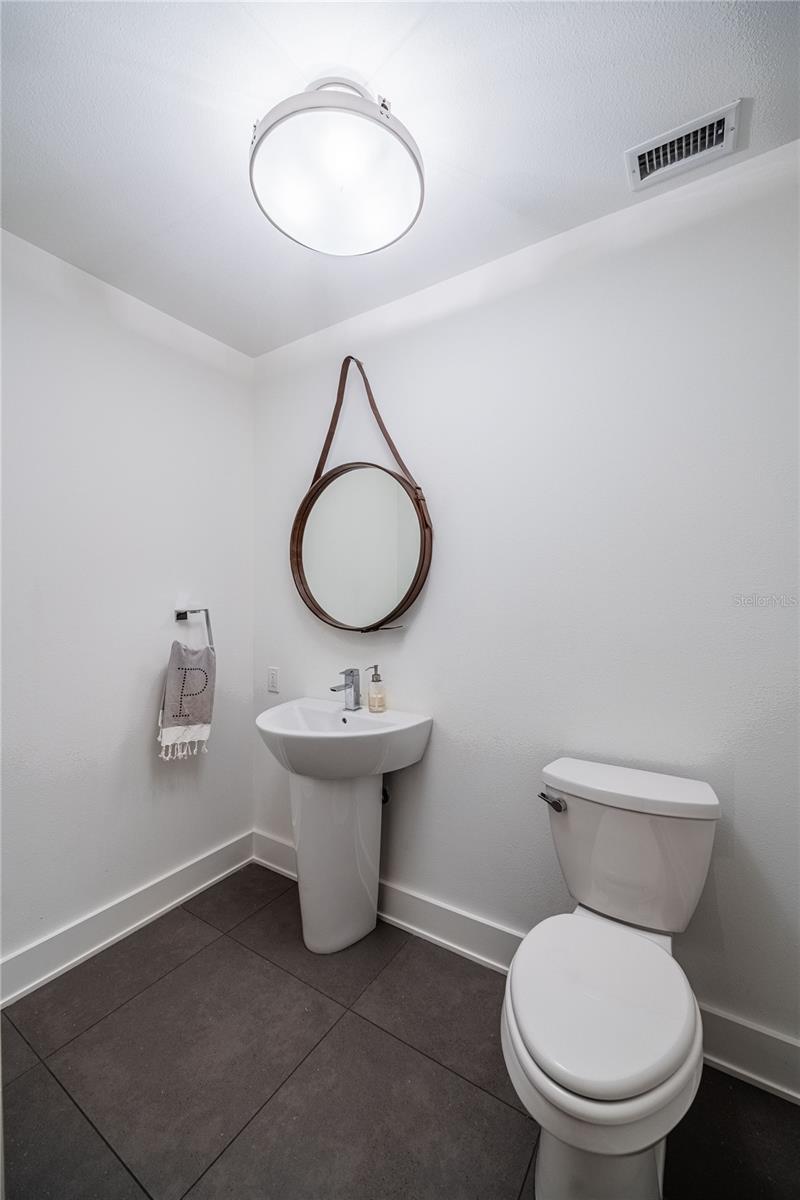 Half Bathroom in Lower Level